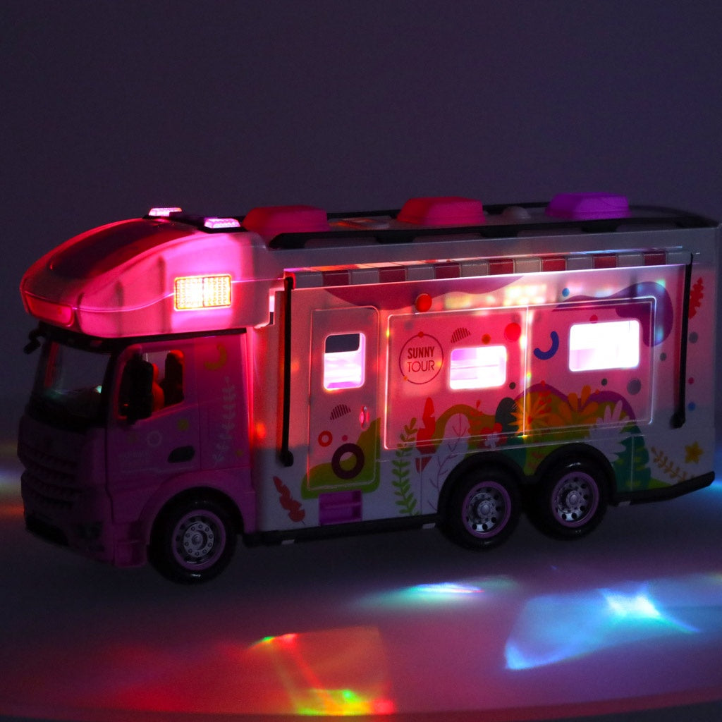Remote Control Camper Car, 2.4GHz, Lights & Sounds, Pink
