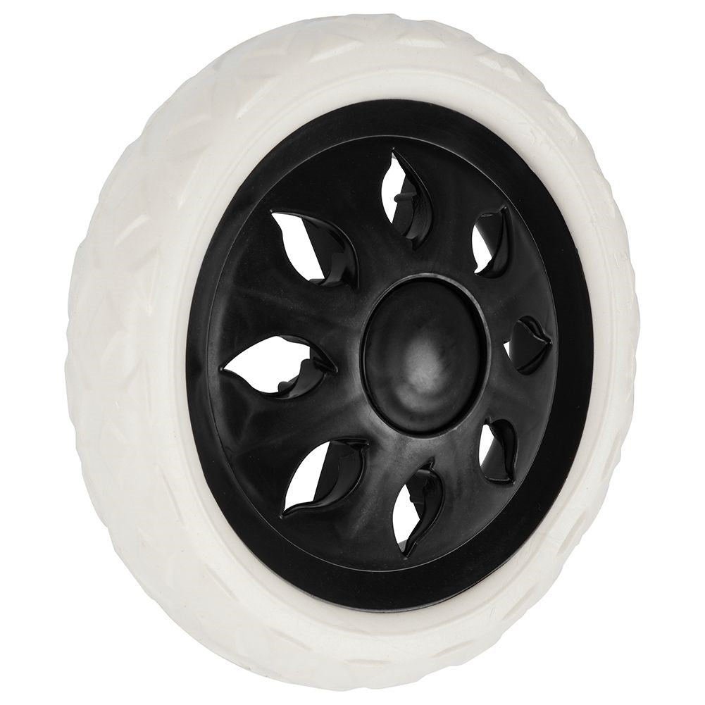 Replaceable black wheels 16 cm for shopping carts, 2-pack