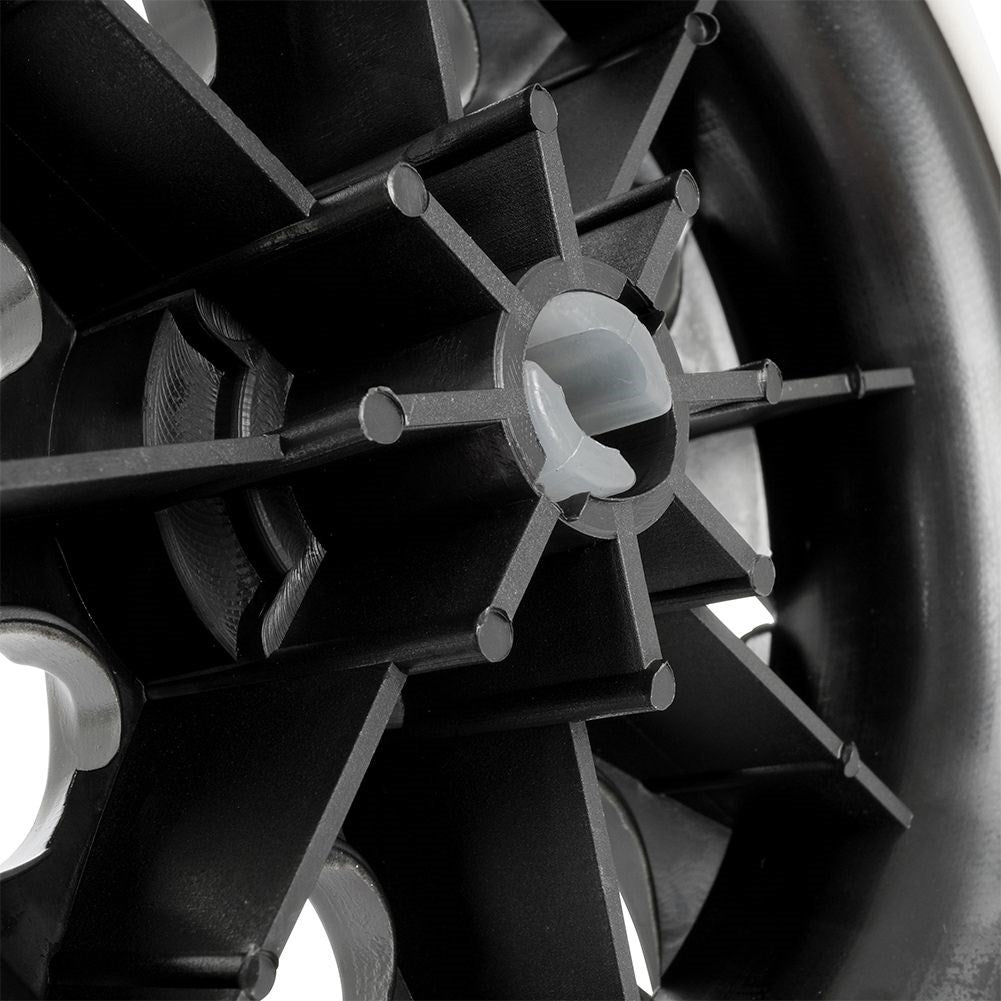 Replaceable black wheels 16 cm for shopping carts, 2-pack