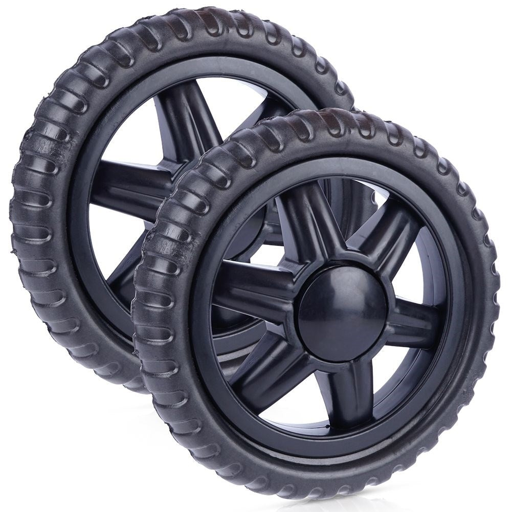 Replaceable black wheels for shopping trolleys - 2-pack