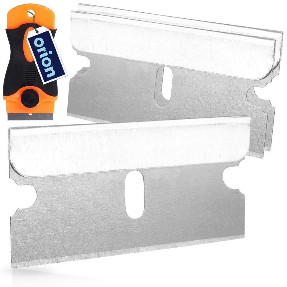 Replaceable scraper blades for glass, ceramic and induction hobs