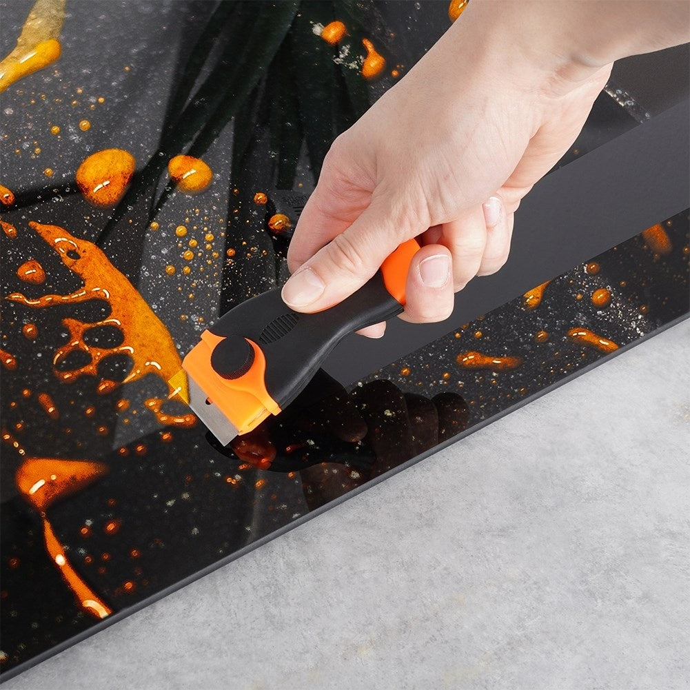 Replaceable scraper blades for glass, ceramic and induction hobs