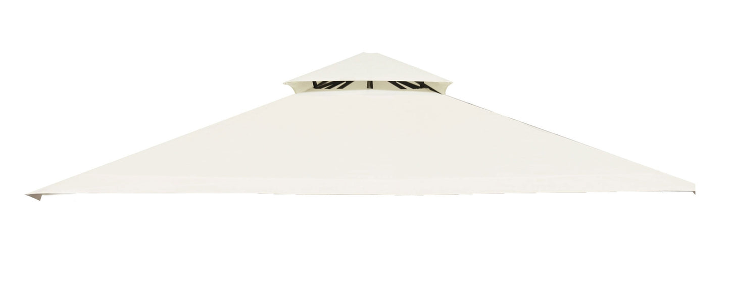 Replacement Roof for Garden Pavilion 3x3 m Waterproof with Ventilation Opening Beige MultiGarden