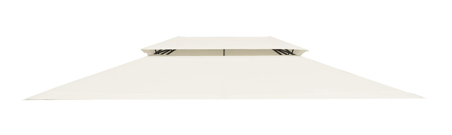 Replacement Roof for Garden Pavilion 3x4 m Waterproof with Ventilation Opening Beige MultiGarden