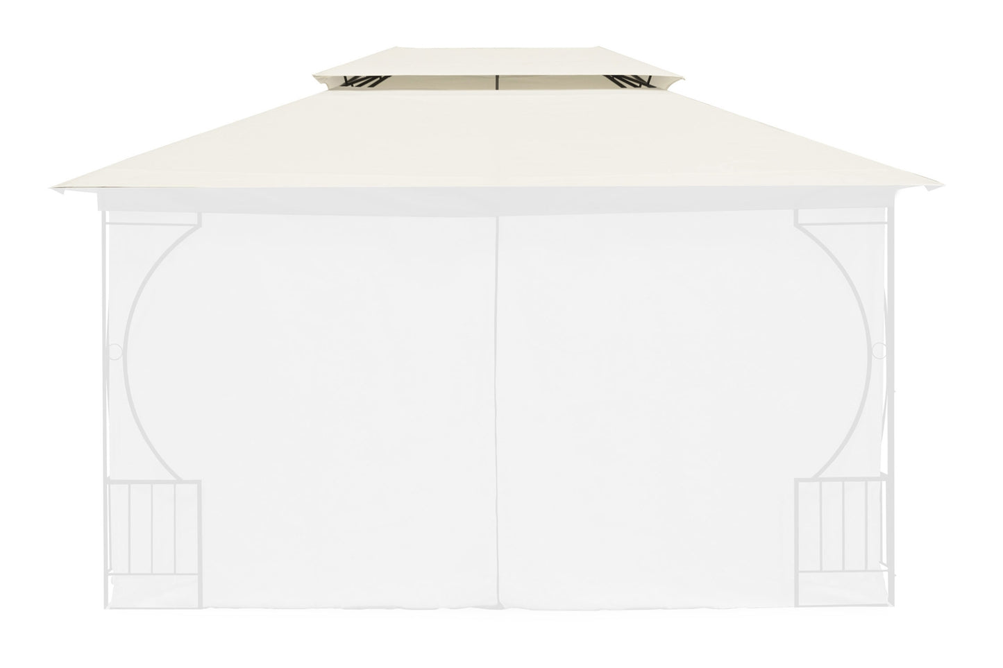 Replacement Roof for Garden Pavilion 3x4 m Waterproof with Ventilation Opening Beige MultiGarden