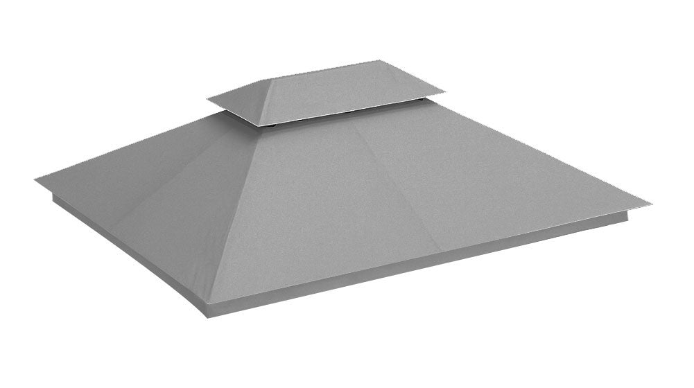 Replacement Roof for Garden Pavilion 3x4 m Waterproof with Ventilation Opening Grey MultiGarden