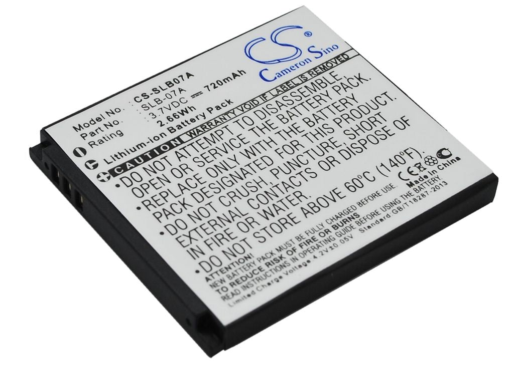 Replacement battery for SLB-07A