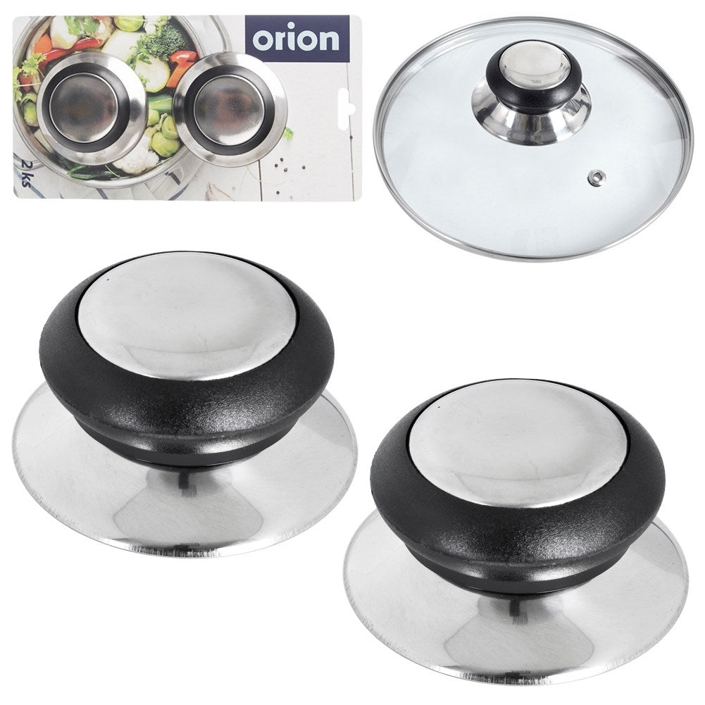 Replacement knobs for lids, stainless steel and plastic, 14-30 cm