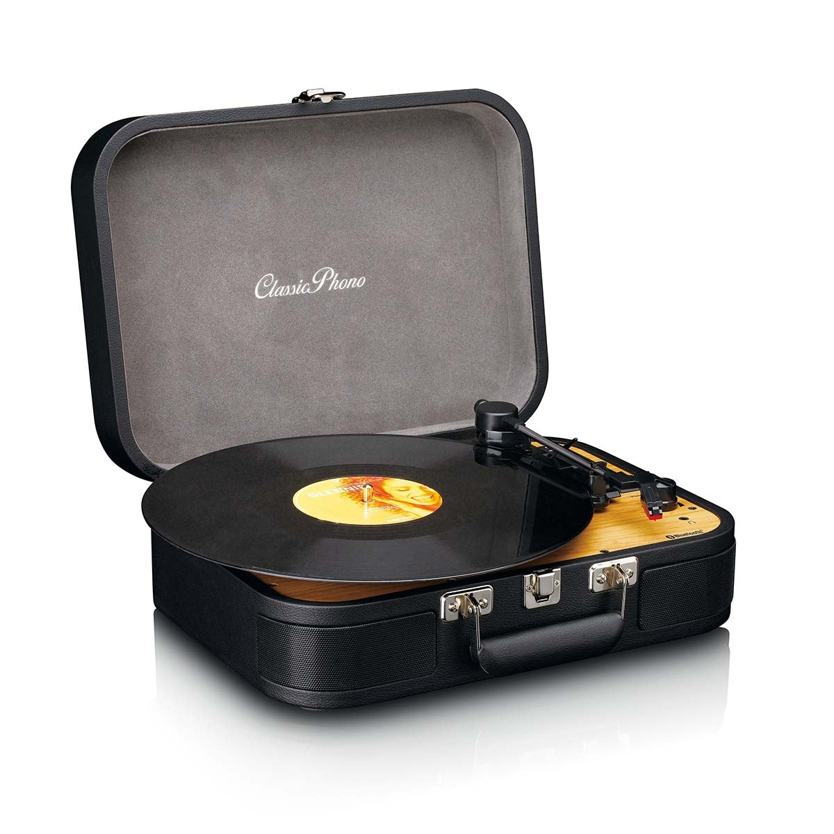 Retro Bluetooth® Turntable with Built-in Speakers Black
