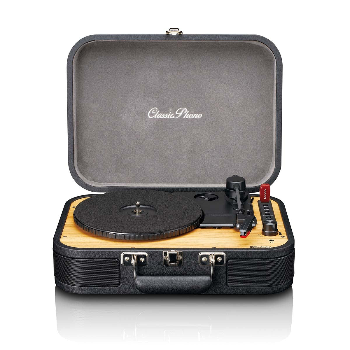 Retro Bluetooth® Turntable with Built-in Speakers Black