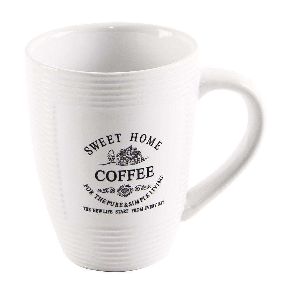 Retro Ceramic Coffee Mug with Comfortable Handle for Coffee & Tea
