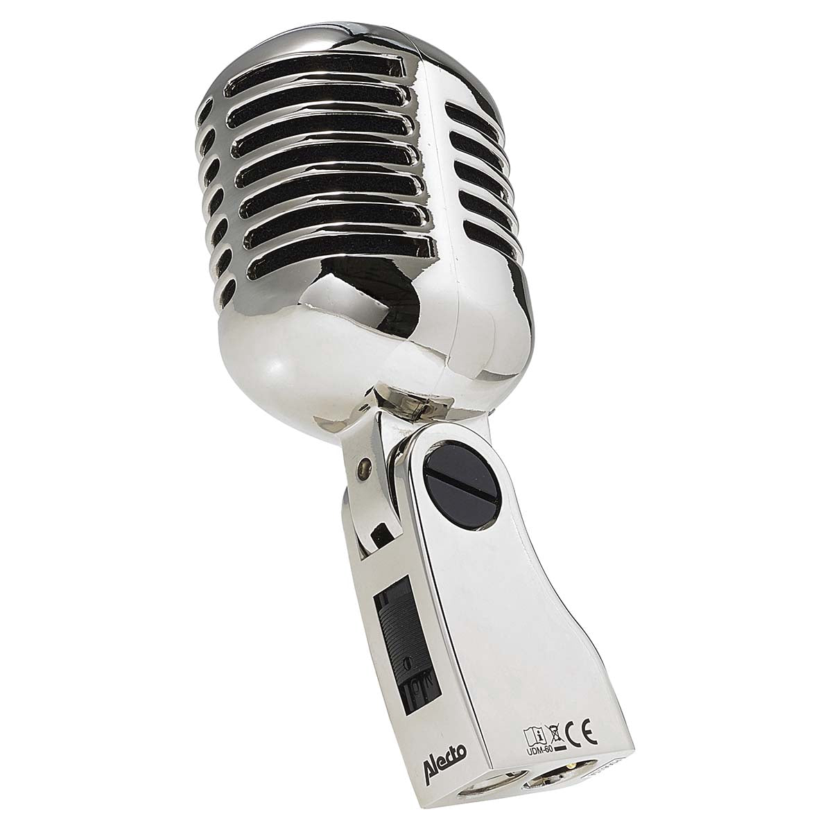 Retro Microphone with XLR, Silent Switch, Chrome Finish