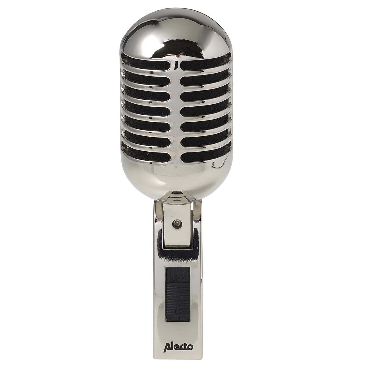 Retro Microphone with XLR, Silent Switch, Chrome Finish