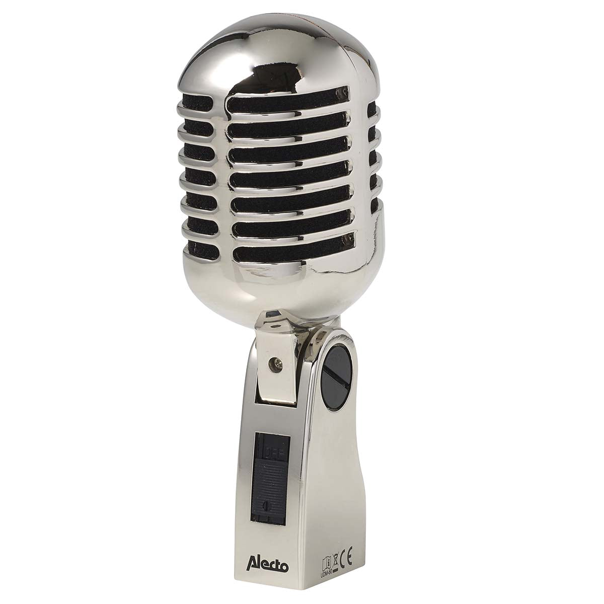 Retro Microphone with XLR, Silent Switch, Chrome Finish