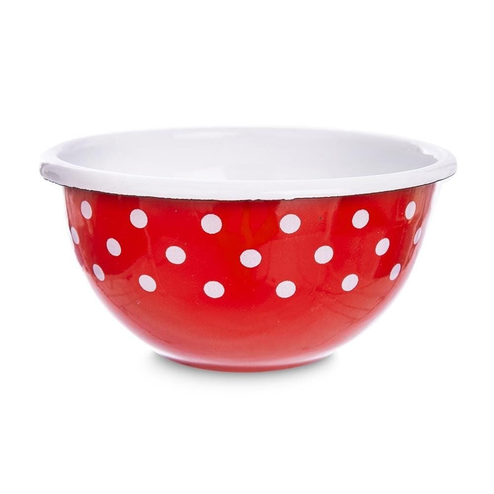Retro bowl in durable enamelled steel for all occasions