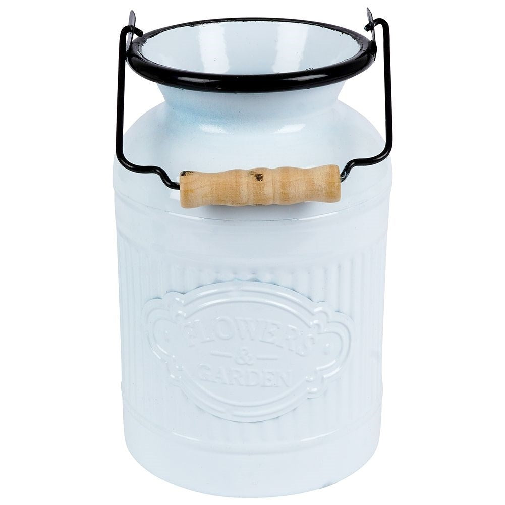 Retro light gray metal jug - stylish decoration
