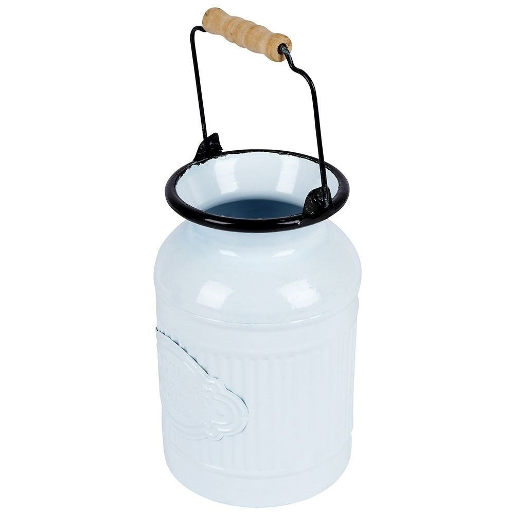 Retro light gray metal jug - stylish decoration