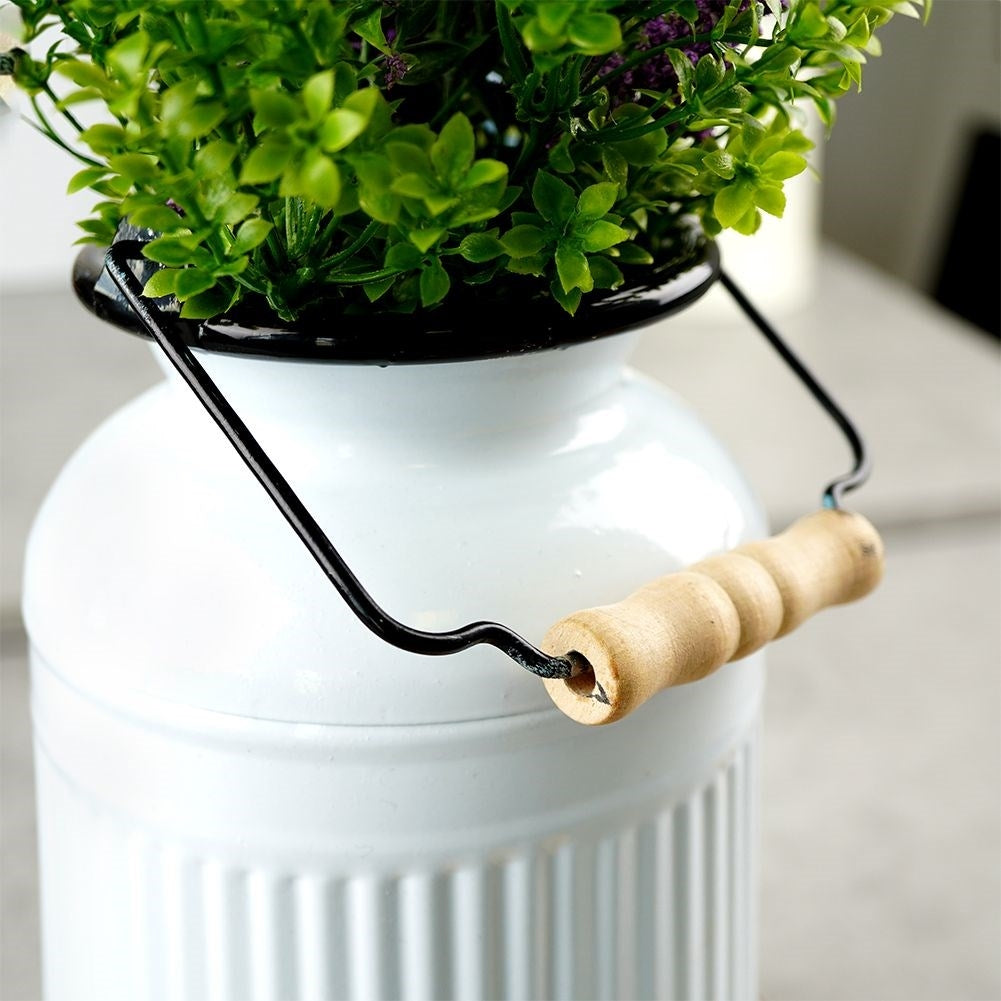 Retro light gray metal jug - stylish decoration