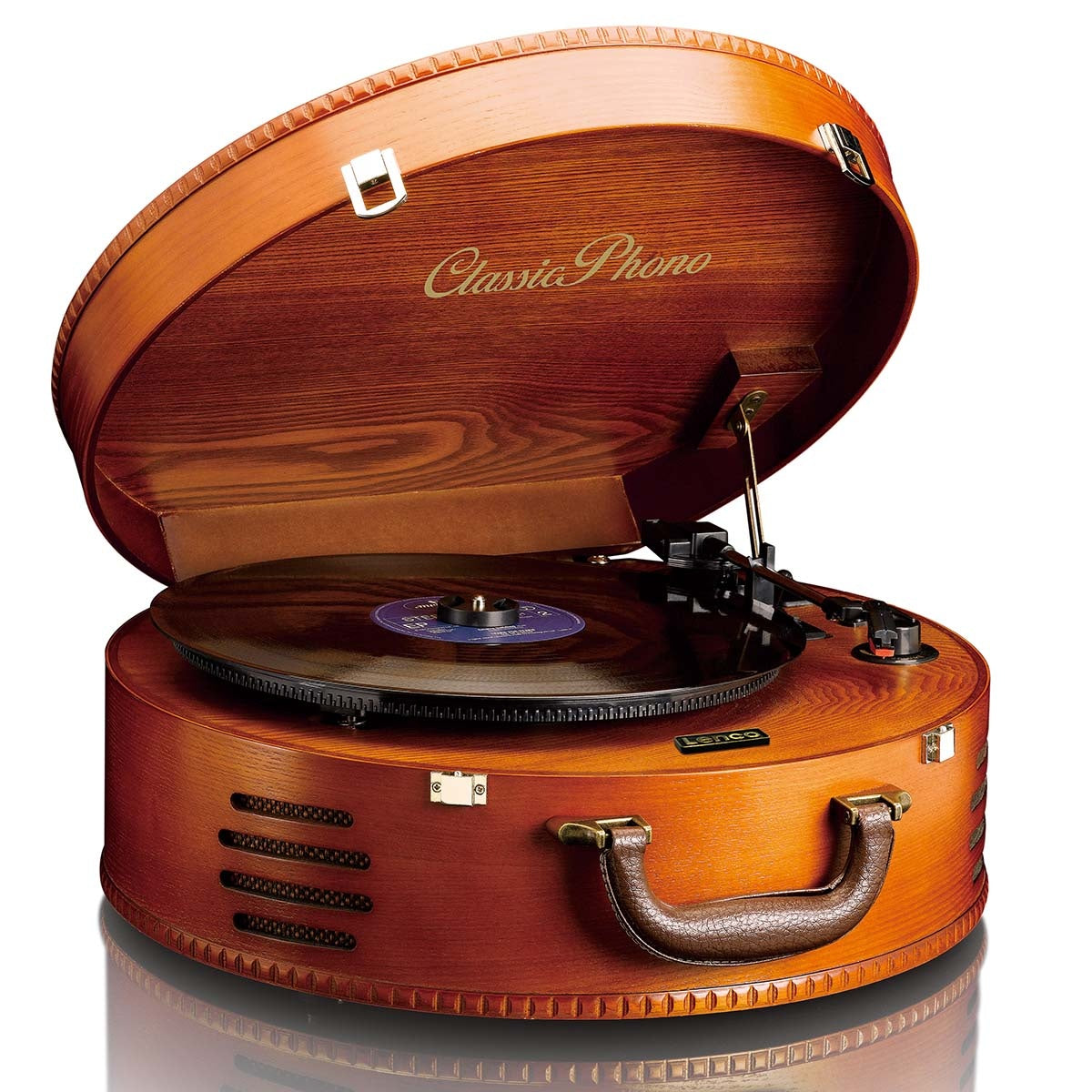 Retro turntable with 2 Built-in Speakers Brown
