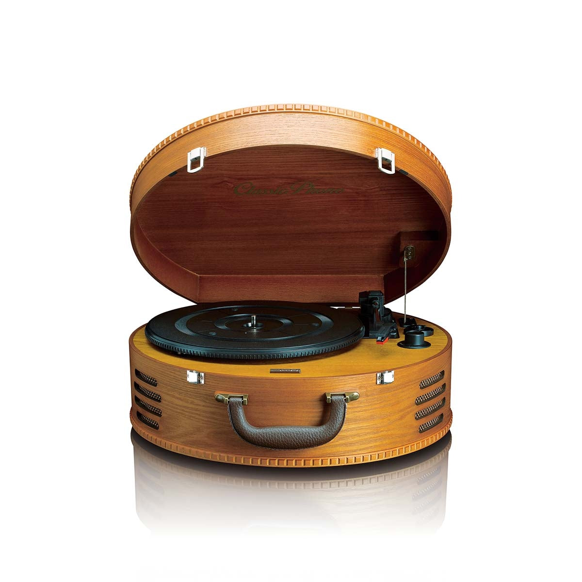 Retro turntable with 2 Built-in Speakers Brown