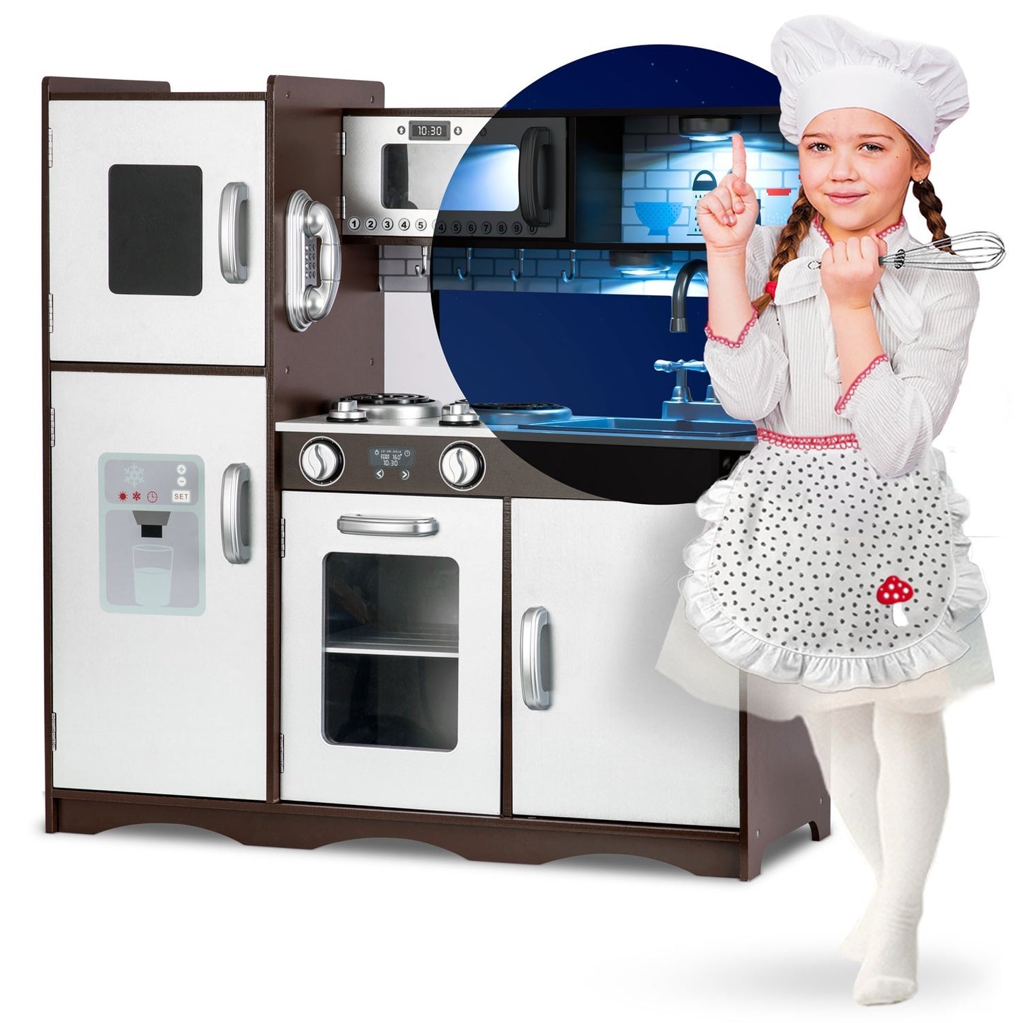Retro wooden kitchen for children