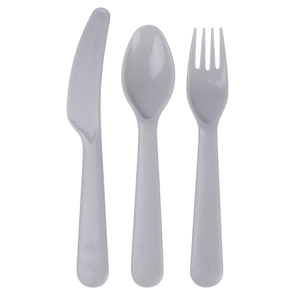 Reusable 18-piece cutlery set in pastel colors for children