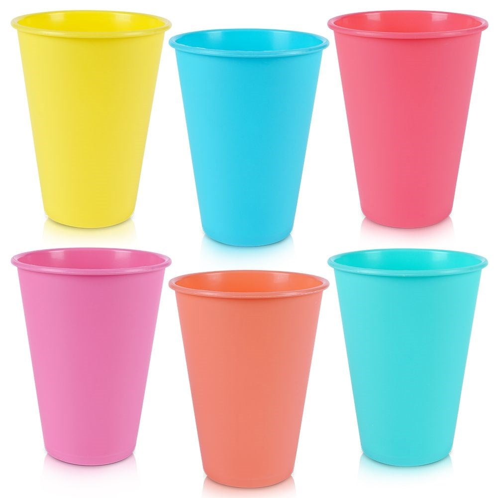 Reusable Mugs in Durable Plastic, Several Colors