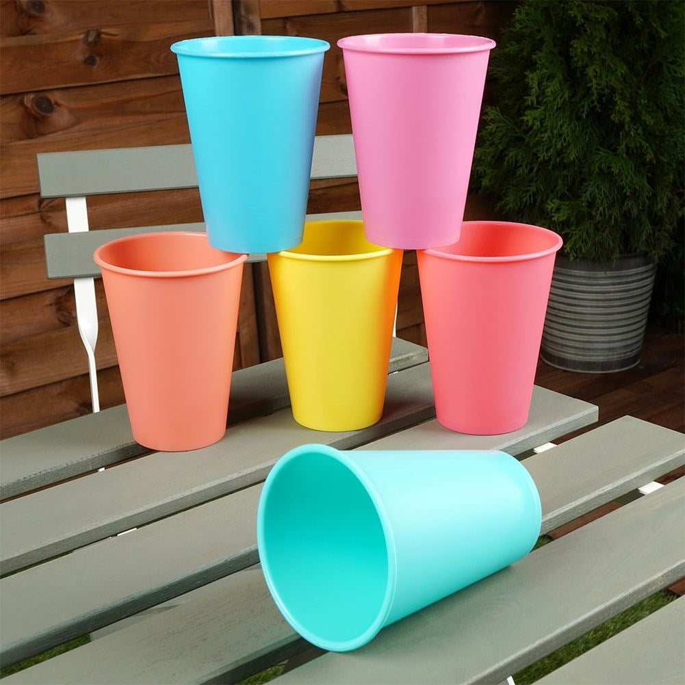 Reusable Mugs in Durable Plastic, Several Colors