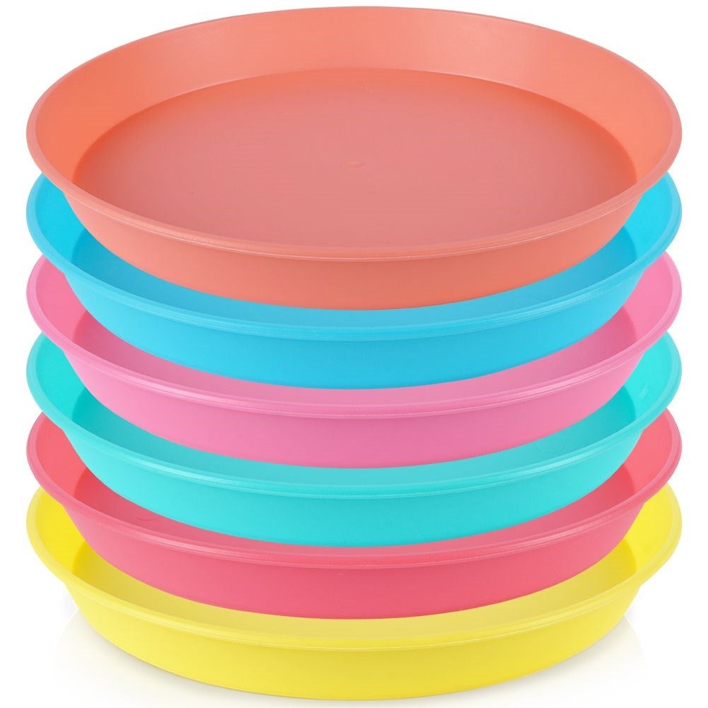 Reusable Plates in Durable Material, Several Colors