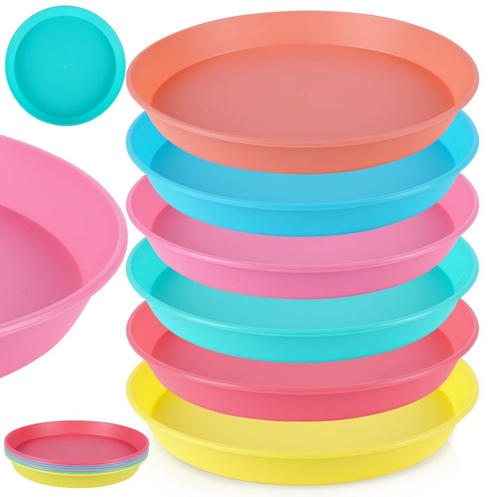 Reusable Plates in Durable Material, Several Colors