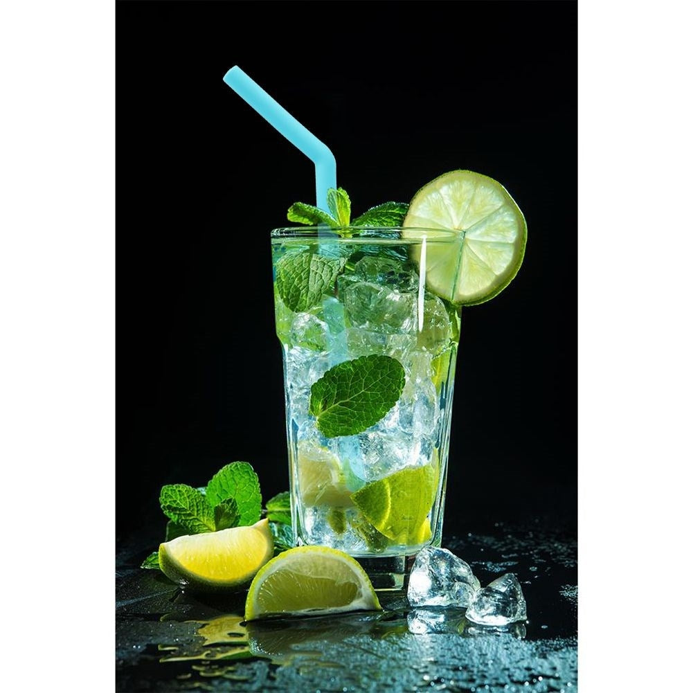 Reusable Silicone Straws with Cleaning Brush
