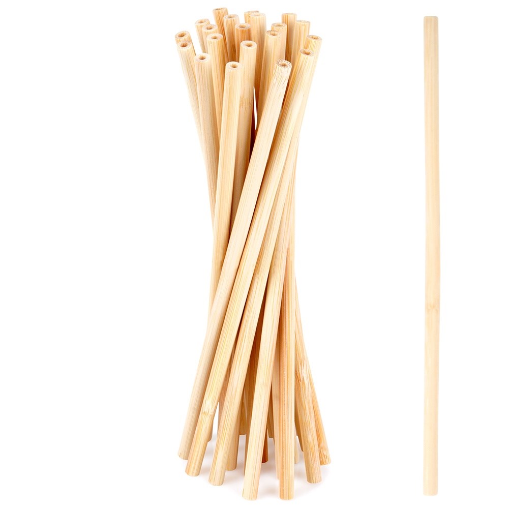 Reusable bamboo drinking straws 20 cm 20 pcs.