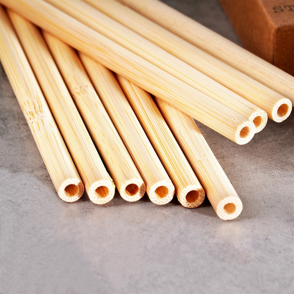 Reusable bamboo drinking straws 20 cm 20 pcs.
