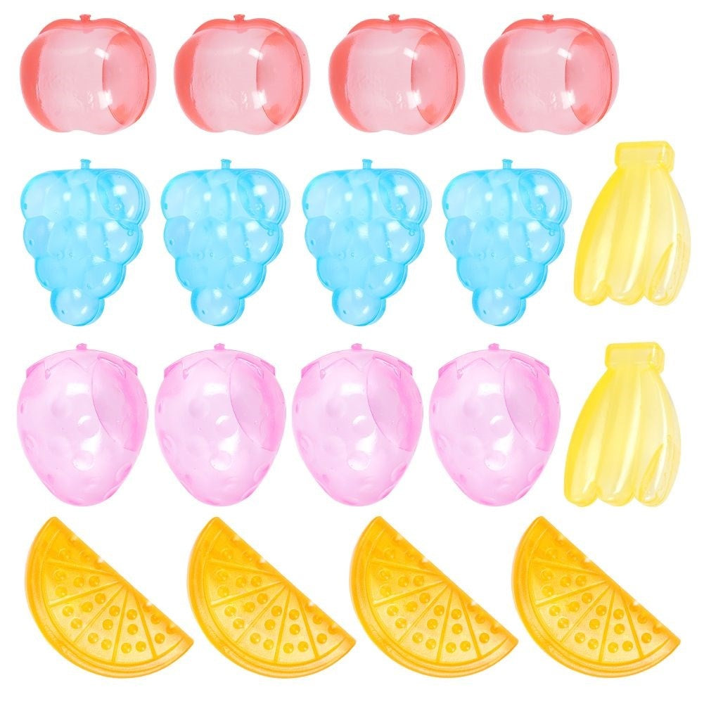 Reusable colorful fruit ice cubes for cold drinks