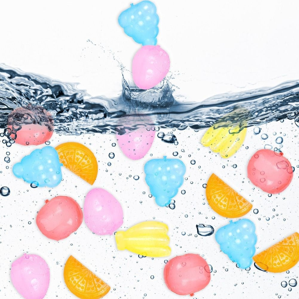 Reusable colorful fruit ice cubes for cold drinks