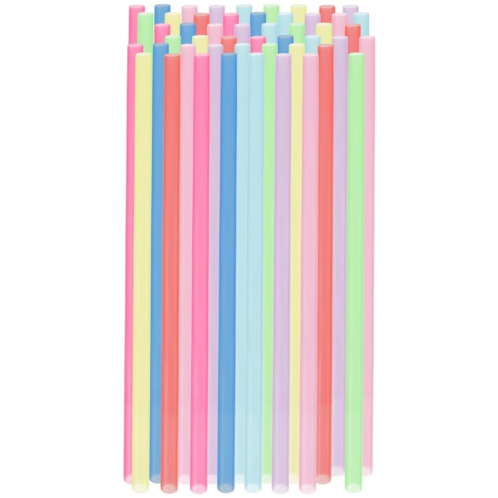 Reusable colorful straws for all drinks (50 pcs)