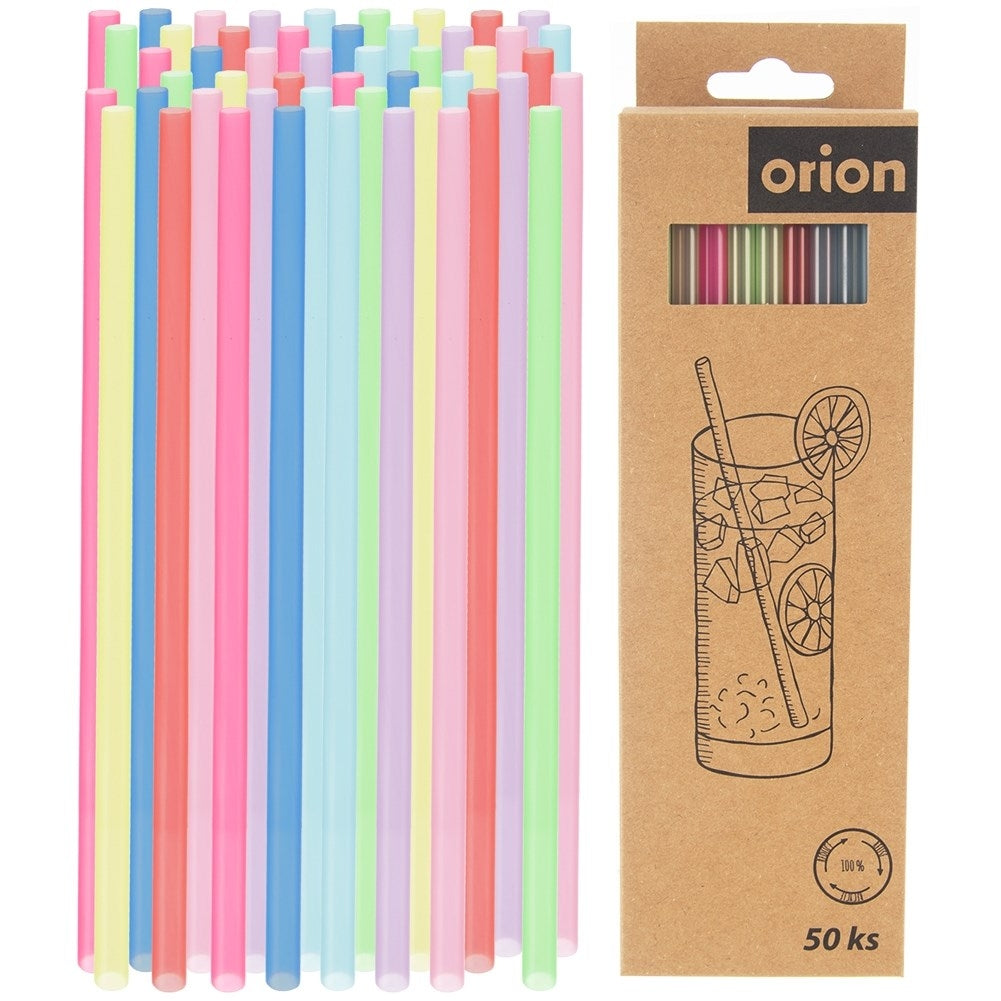 Reusable colorful straws for all drinks (50 pcs)
