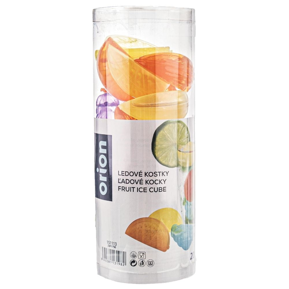 Reusable fruit-shaped ice cubes for cold drinks