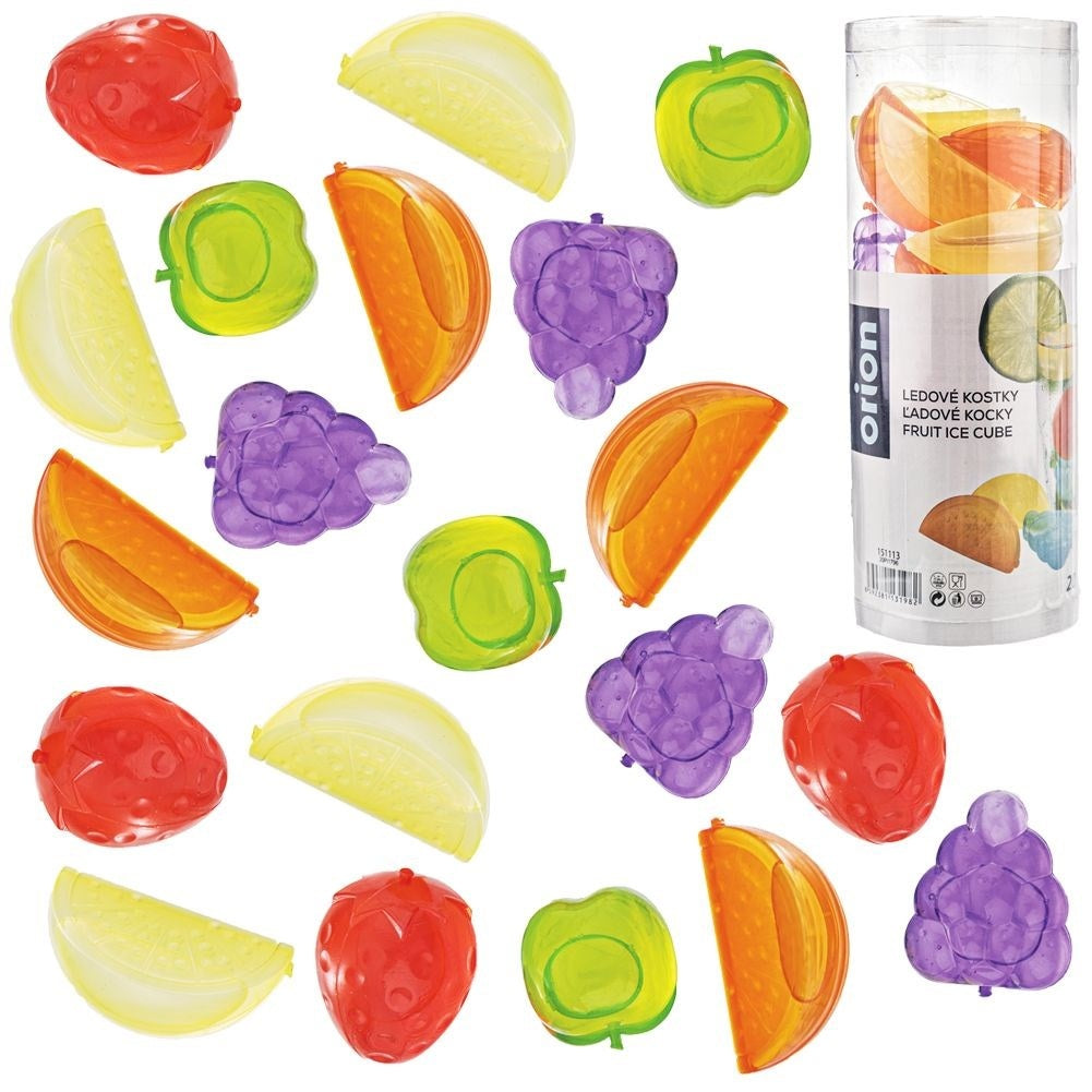 Reusable fruit-shaped ice cubes for cold drinks