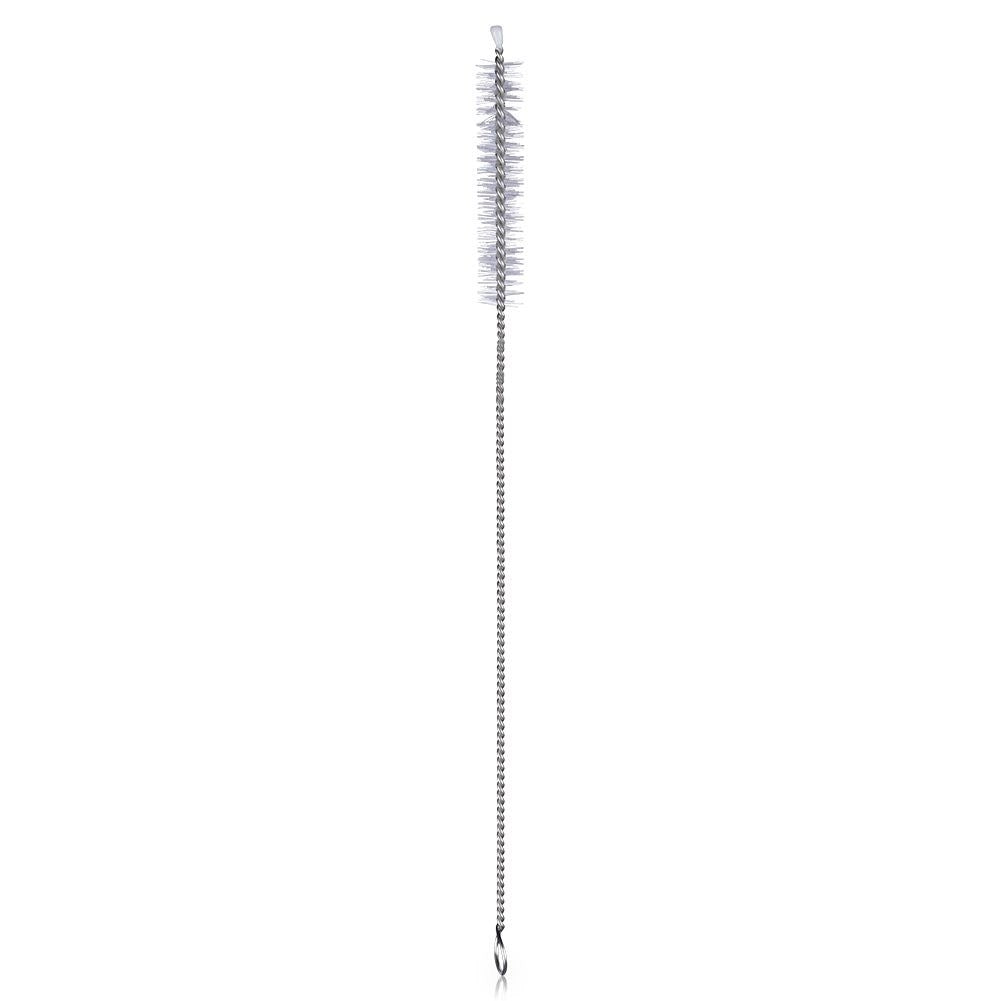 Reusable glass tubes with brush for drinks