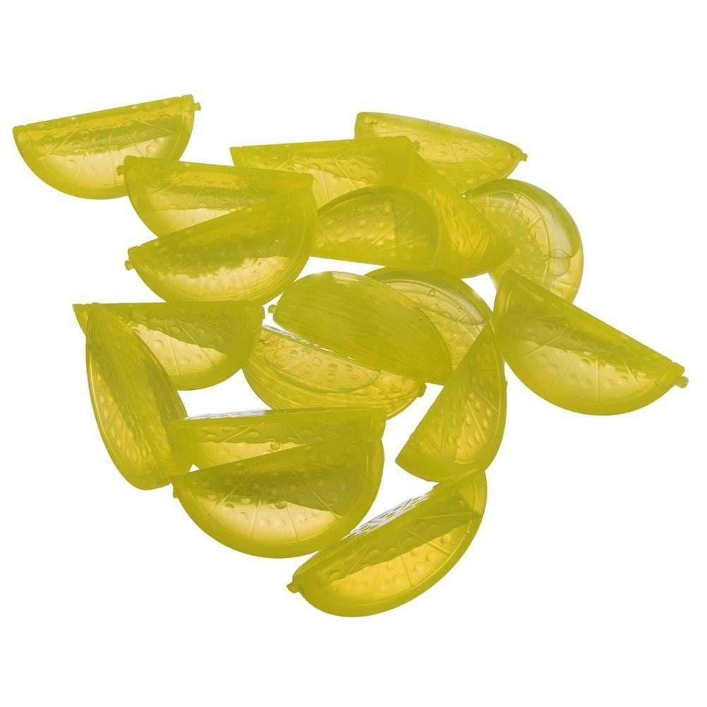 Reusable lemon shaped ice cubes for cold drinks