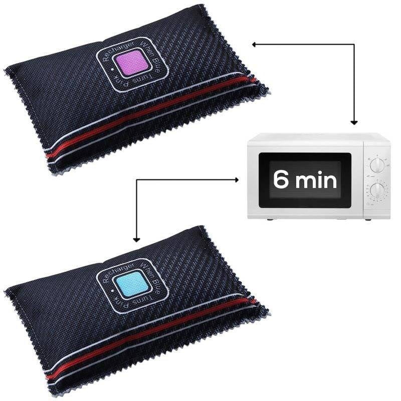 Reusable moisture absorbent pad for the car