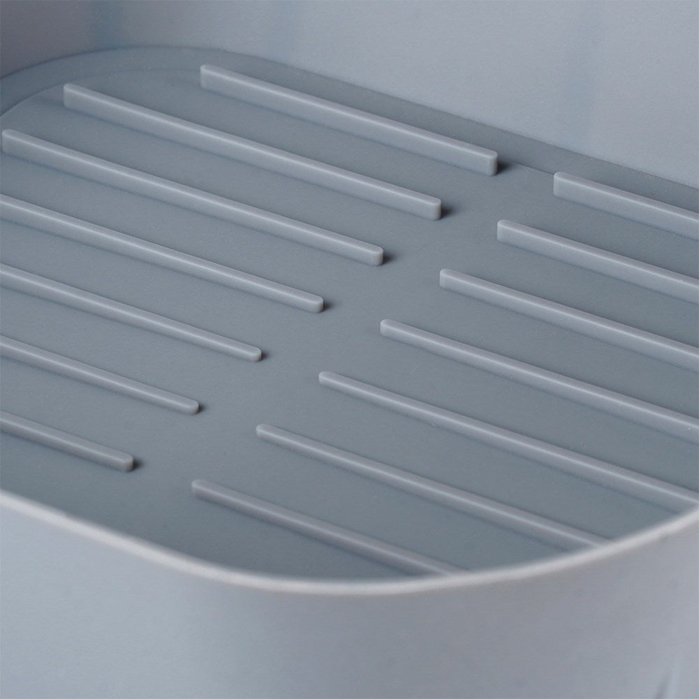 Reusable non-stick insert for hot air fryer in gray silicone
