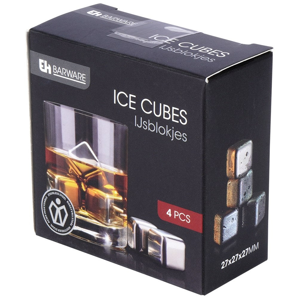 Reusable steel ice cubes 4 pcs.