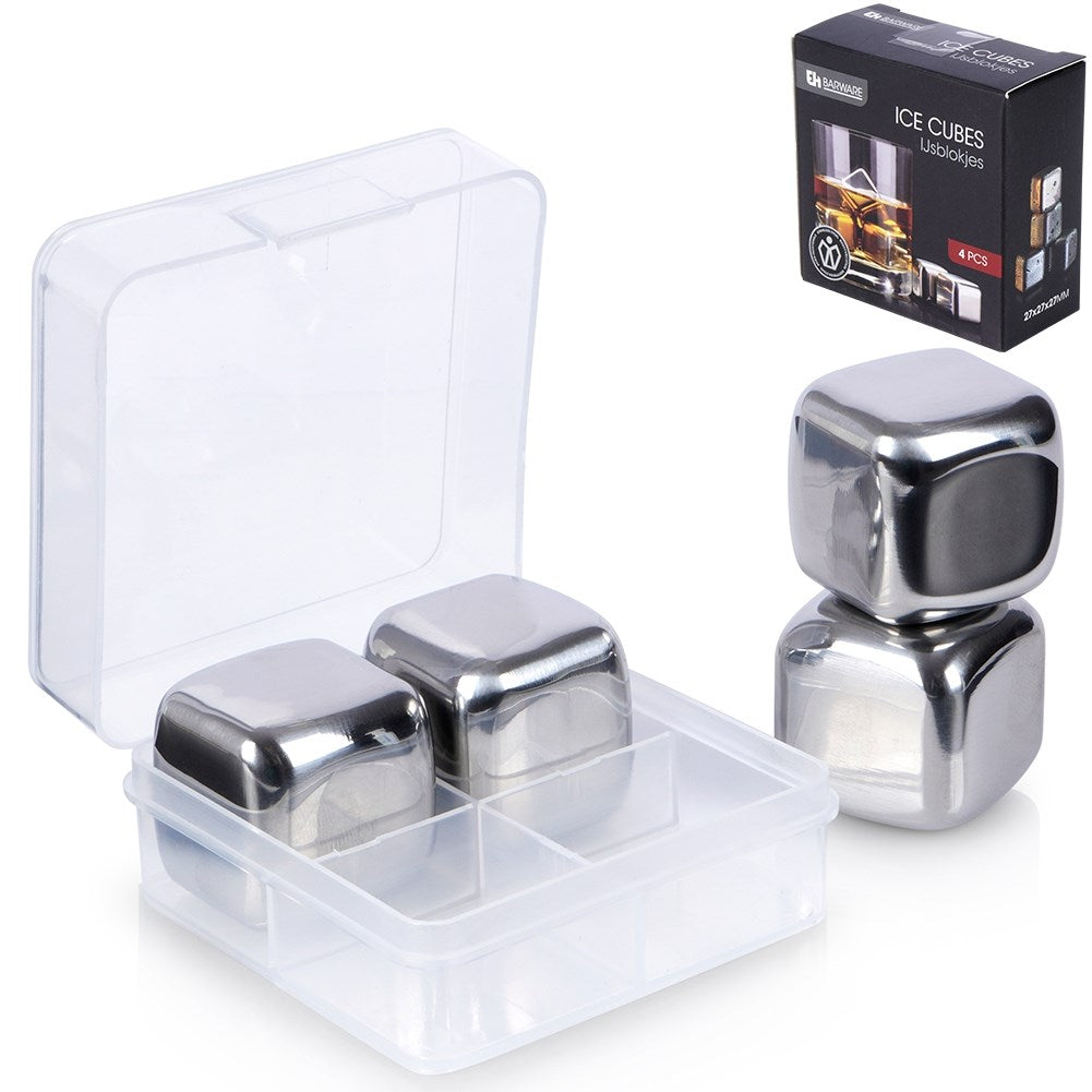 Reusable steel ice cubes 4 pcs.