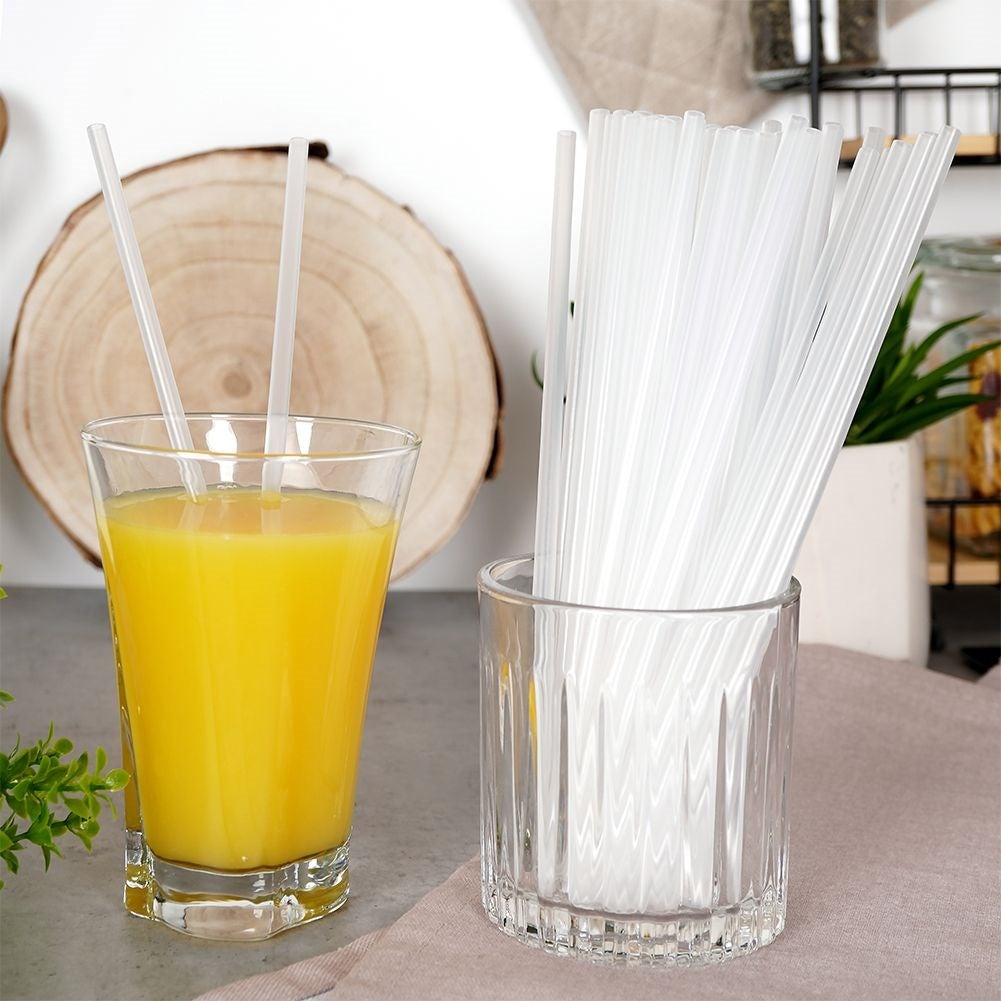 Reusable transparent straws, 50-pack, for all drinks