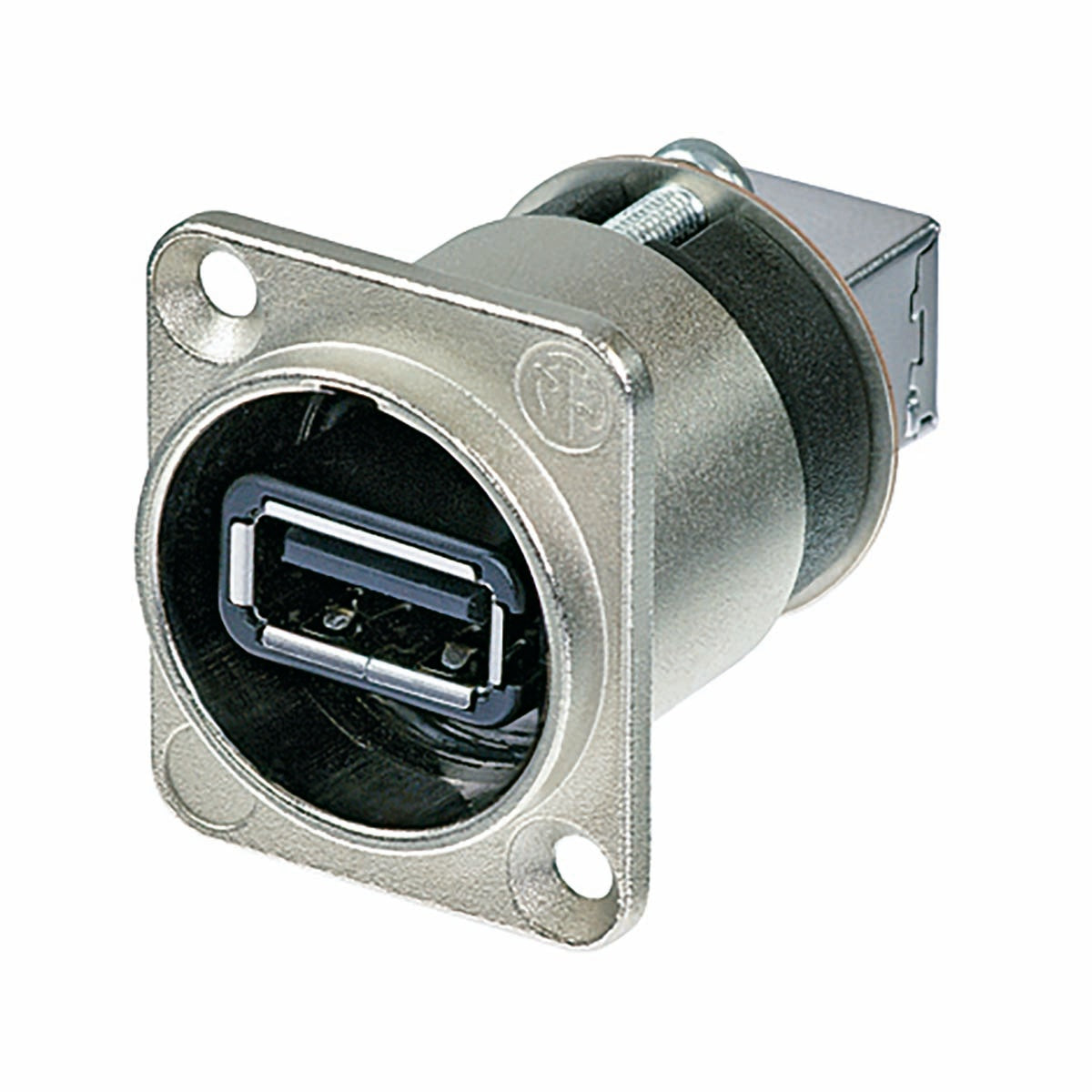 Reversible USB 2.0 gender changer (type A and B), Nickel D-housing