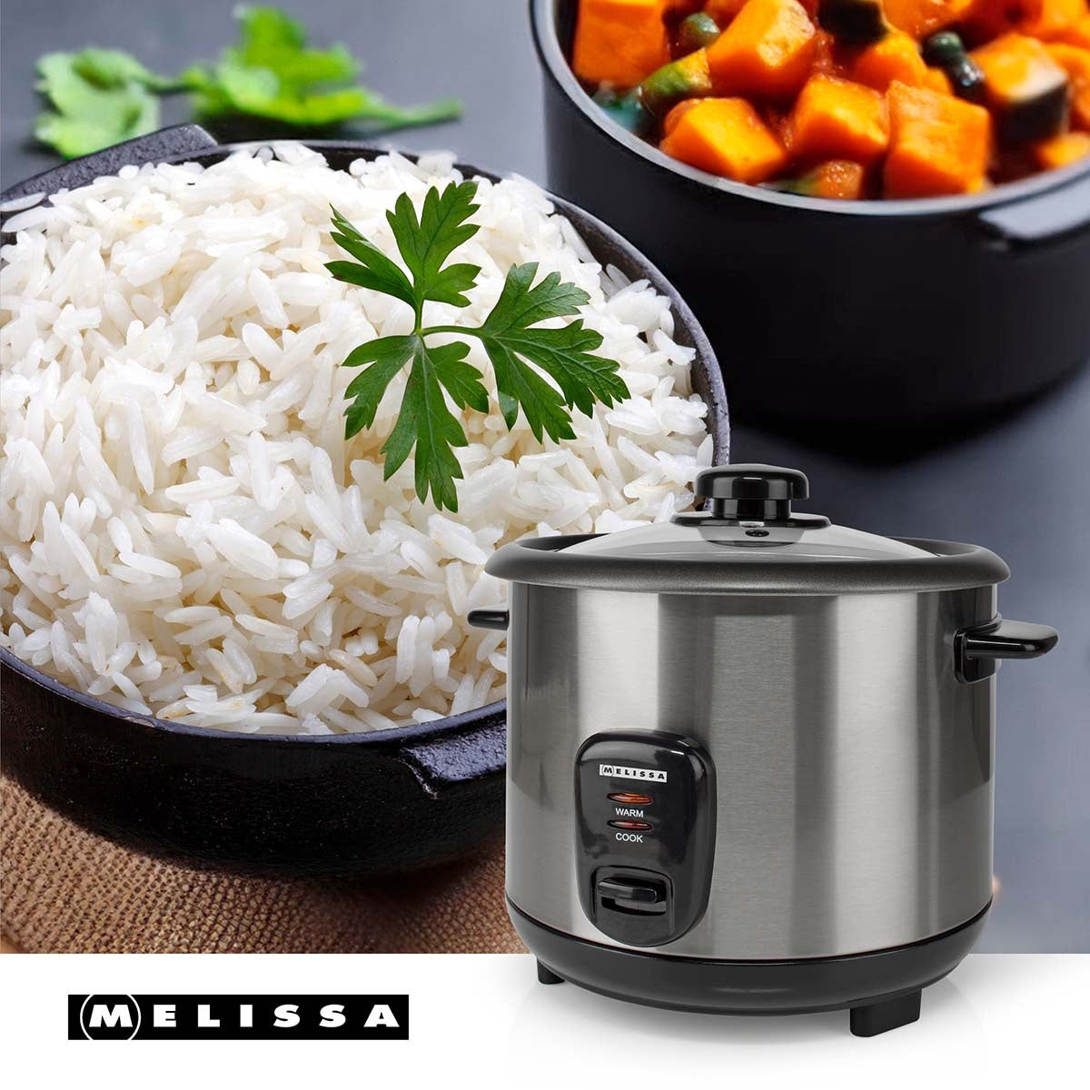 Rice Cooker with Steamer, 1.5L, Non-Stick, Auto Shut-Off
