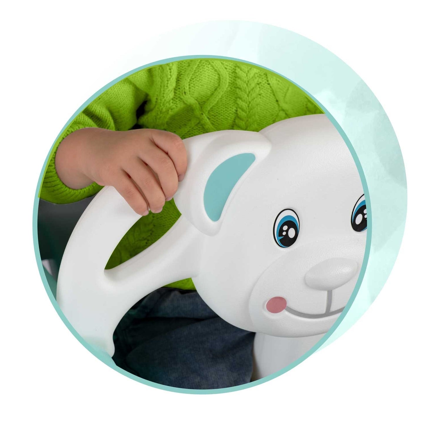 Ricokids 3in1 Teddy bear bucket swing, turquoise