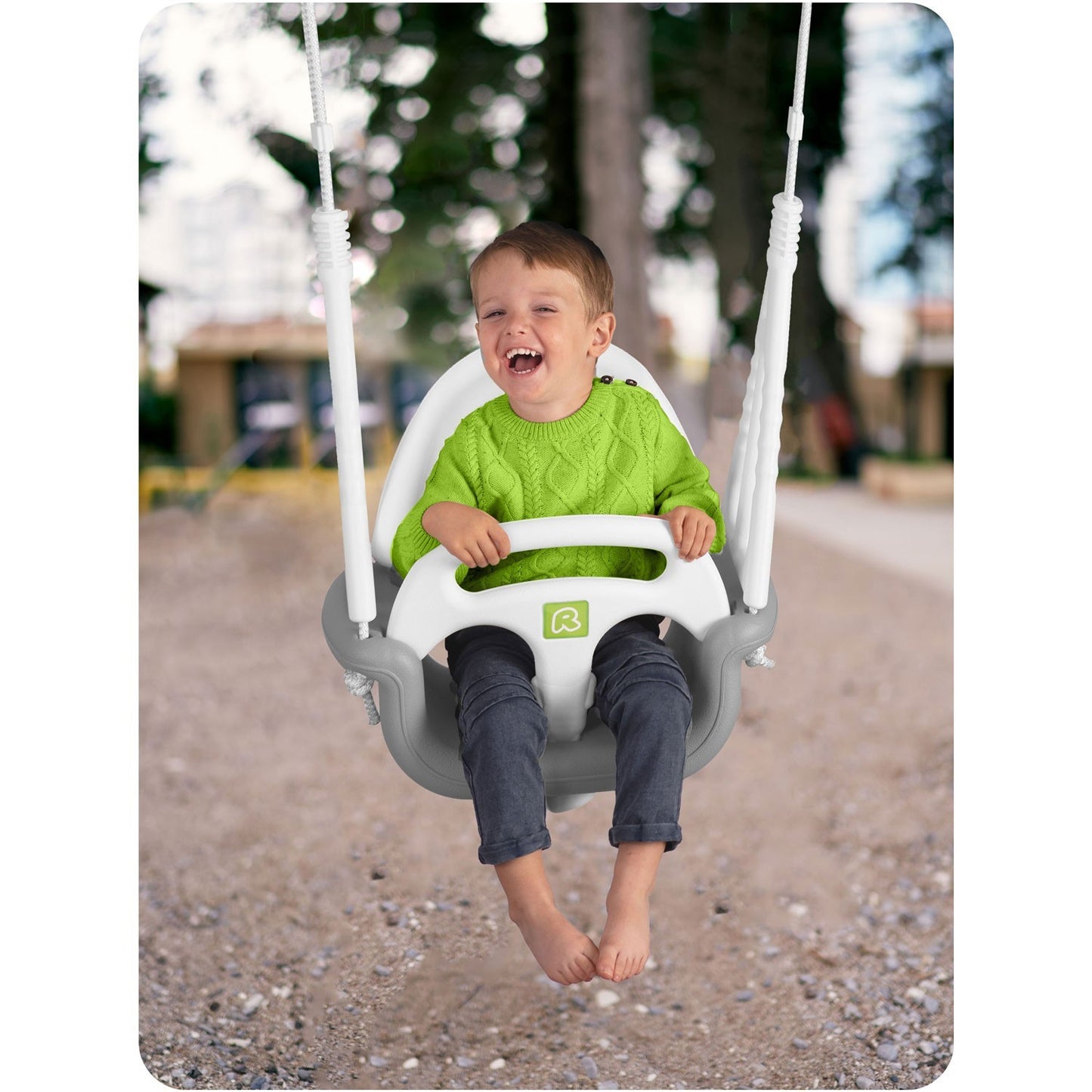Ricokids 3in1 bucket swing gray and white